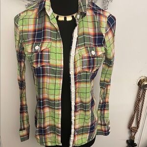 Plaid Button-Up Women's shirt
